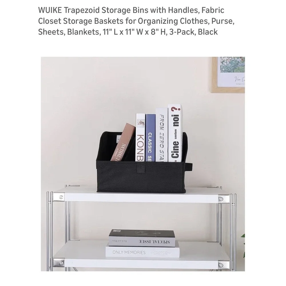 Decorative Storage Baskets for Closet,‎ 3-Pack, Large